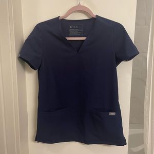 Figs navy scrub top